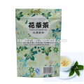 professional plastic flower tea bag/tea plastic bag with clear window/empty zipper tea bag